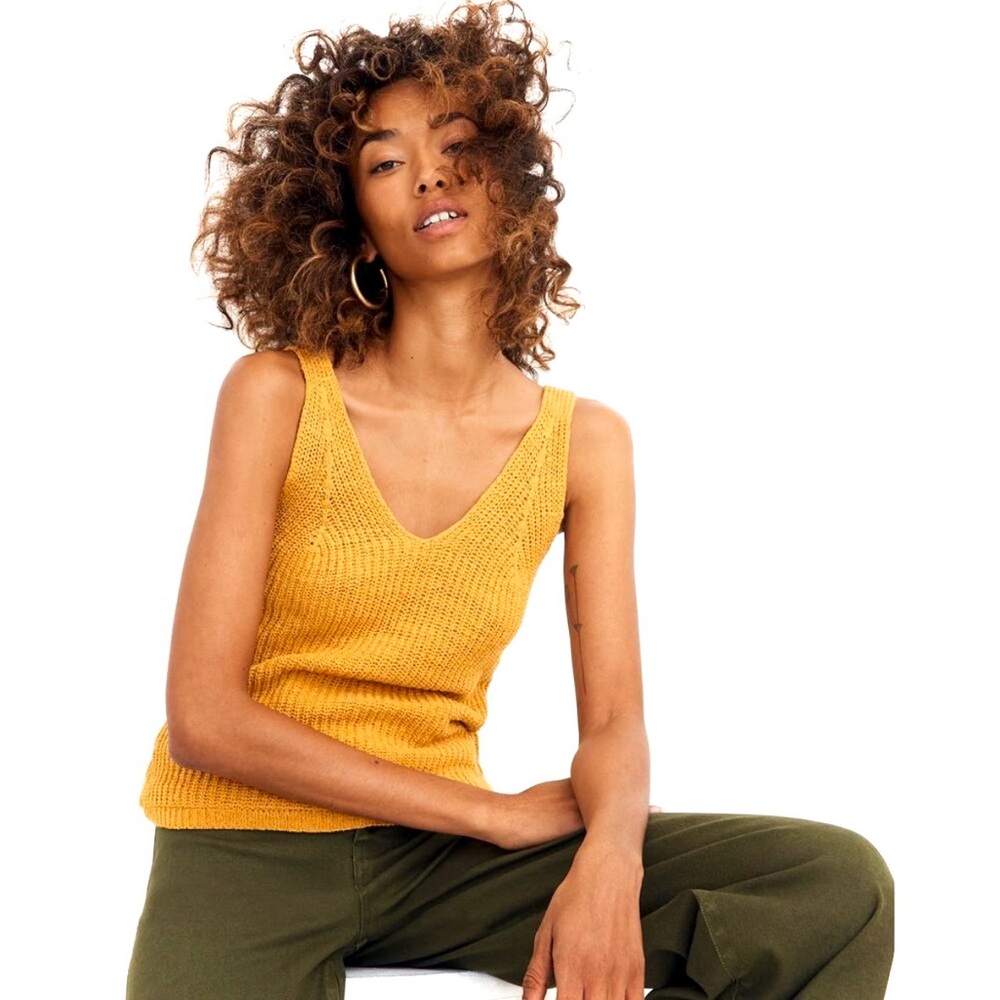 Madewell Monterey Sweater Tank in Tungsten Glow